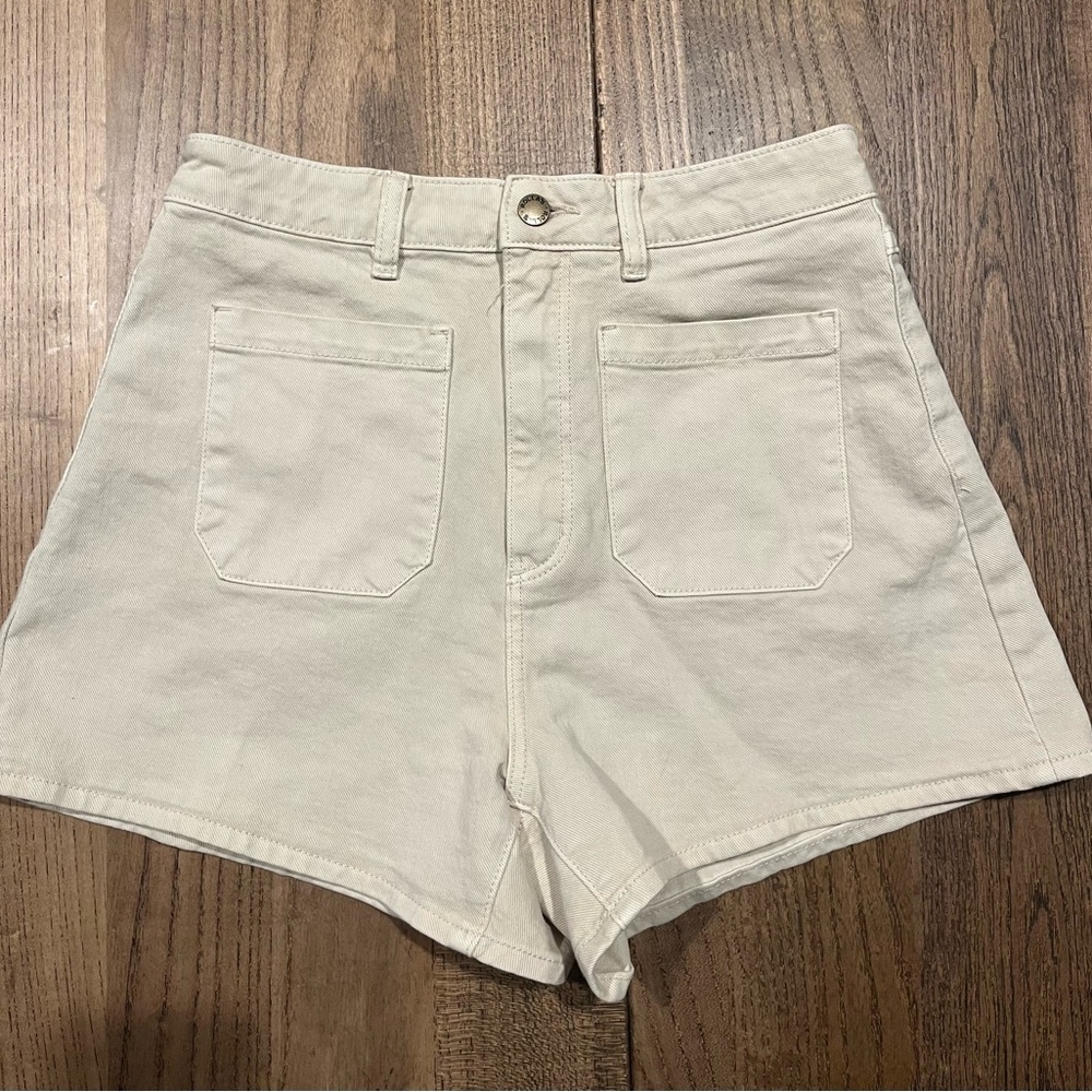ROLLA'S High Waist Mirage Tan/Cream Shorts
